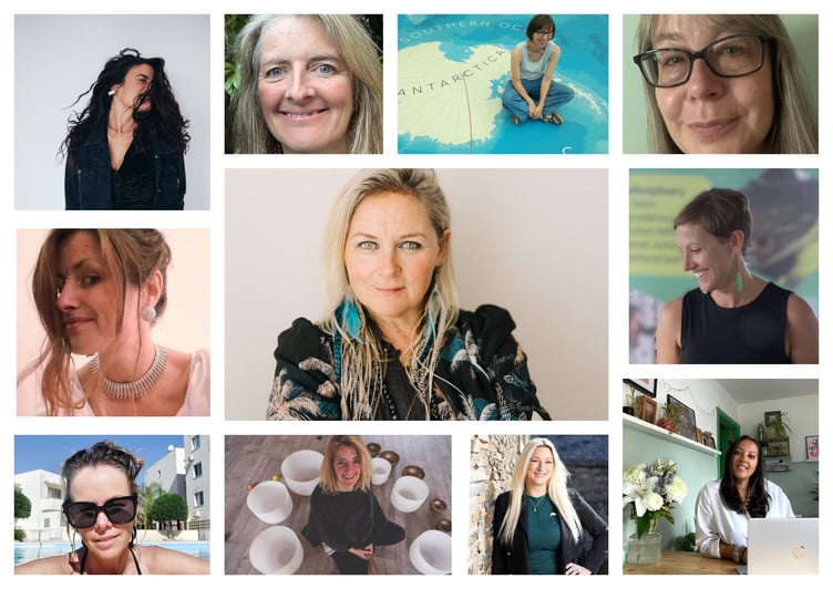 TEDx license holder Anna Lempriere (centre) with the TEDxPorthtowanWomen leadership team