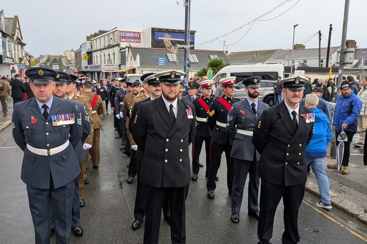 Military personnel, veterans and representatives from various organisations took part in the Remembrance parade (Picture: Warren Wilkins)