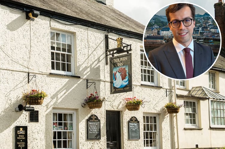 Dolphin Inn with Noah Law inset.