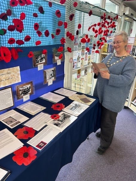 Deputy mayor Sarah Thomson at the Remembrance display