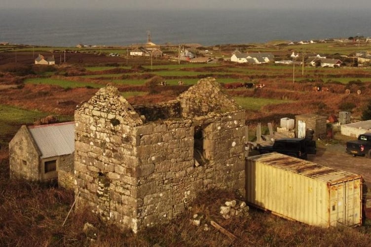 The ruins of the engine house next to the granite barns which the owner wants to convert into homes at Trewellard, Pendeen, near Penzance (Pic: Cornwall Planning)