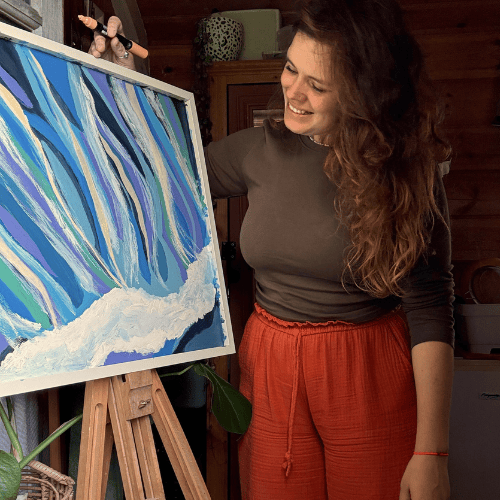 Bella Wilhm with work