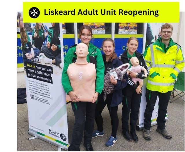 Volunteers sought as SJA adult unit set to reopen in Liskeard