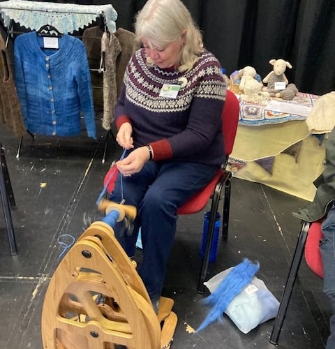 An exhibitor at this year's show displaying her talents to those in attendance