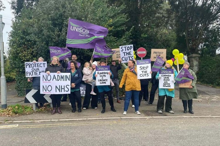 Hospital protests at St Michael's in Hayle