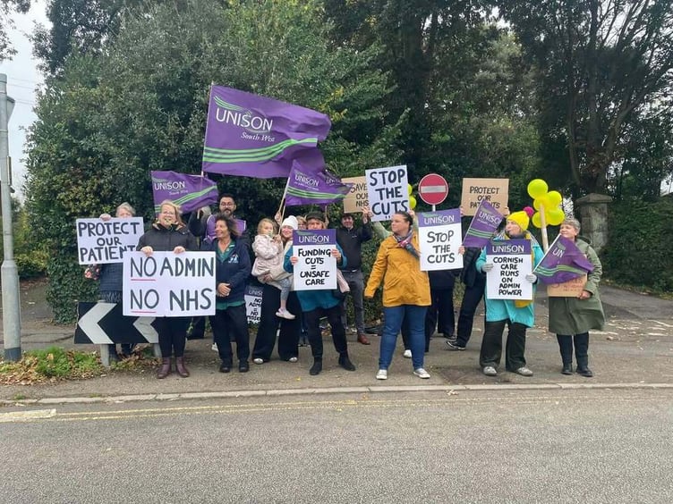 Hospital protests at St Michael's in Hayle