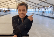 Ice skating star officially launches Cornwall’s first beachside ice rink