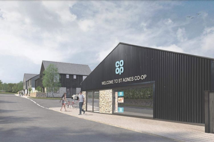 An artist's impression of the new Coop proposed for St Agnes