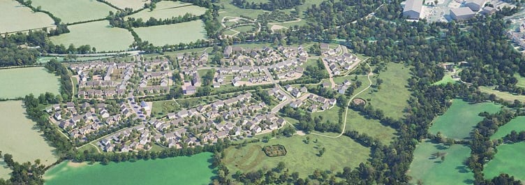 How the proposed development at Latchbrook Farm could ultimately look