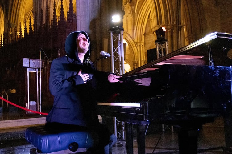 Pic by mark Passmore/ Commissioned by The Times. 18/11/2024.
Rhys Wynne- jones (The Nightchurch Pianist) performs at Truro Cathedral, as part of The Nightchurch Piono tour of Cornwall churches.
Rhys (32), who was homeless at the time, had sought refuge at a volunteer organisation at St Maryâs Church, Penzance during a freezing winterâs evening.
It was during this time, Rhys played a rendition of Queenâs Bohemian Rhapsody on the church piono, which enthralled the volunteers who had gathered to watch Rh