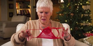 Dame Judi Dench regifts red thong to celebrity friend in charity film 