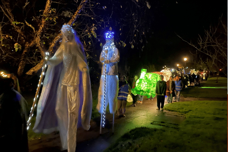 A willow lantern train helped lead the lantern parade (Picture: Warren Wilkins)