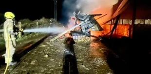 Fire crews called to tackle barn blaze in Downderry
