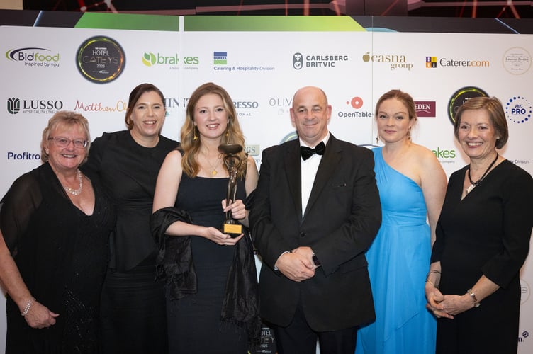 Head concierge Sarah Gaskin, commercial manager Leigh Archer, sustainability lead Bethany Branigan, managing director Jason Adams, family director Veryan Palmer, family director Carolyn Armstrong