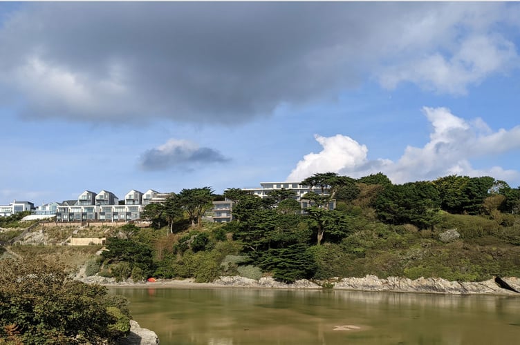 A south view of the development