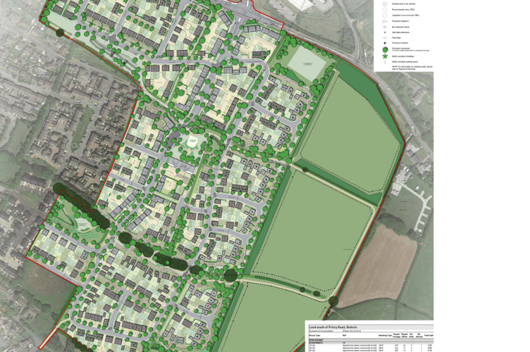The proposed layout of the site in Bodmin (Picture: Persimmon Homes)