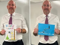 MP chooses the winning designs of Christmas card competition