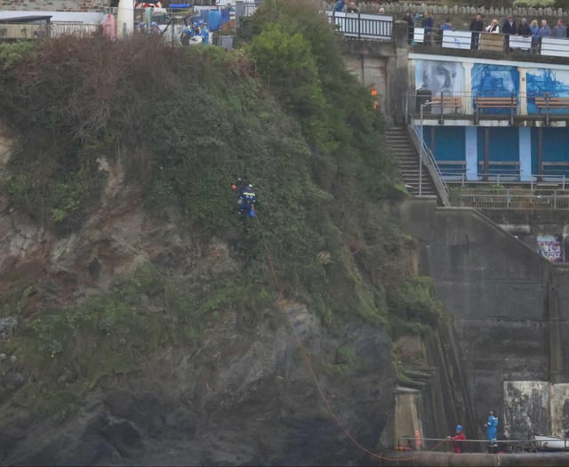 Man rescued after becoming stuck on cliff