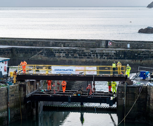A new dawn: Charlestown Harbour's £2m gate finally installed 