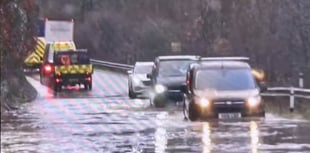Motorists warned of long delays on A38 after flooding