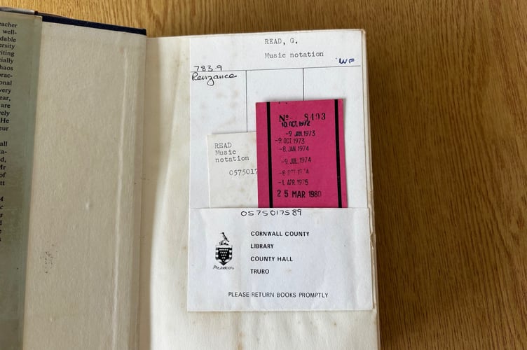 Book returned to Cornish library 45 years after it was loaned out.