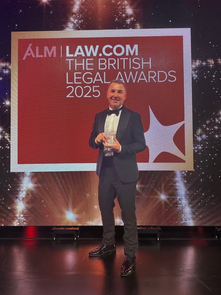 James Brien at the 2025 British Legal Awards
