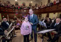 Christmas audience moved to tears by brave youngster