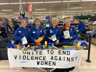 Generous shoppers donate items to aid women's refuges