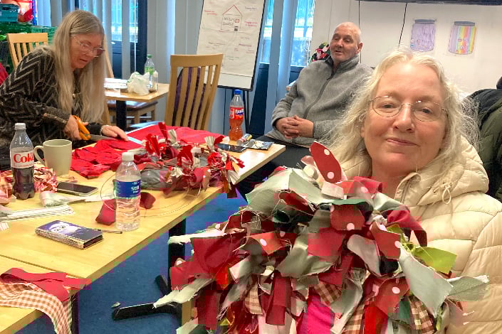 Christmas decorations are being made through the project in Cornwall.