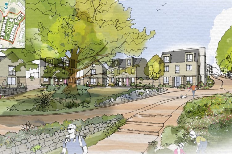 Artist's impression of Treyew development 