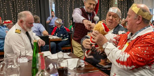 Veterans come together to enjoy Christmas dinner at airbase