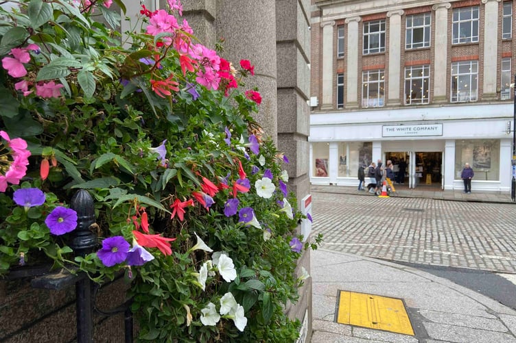 A floral display in the centre of Truro. (Picture: Andrew Townsend)