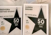 Saltash tattoo studio makes UK top 50 in Small Business Awards