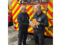 Firefighter celebrates 10 years of saving lives