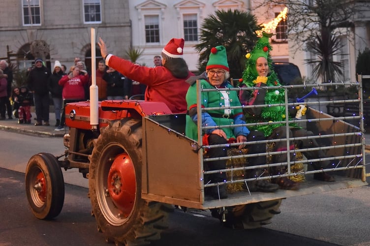 Crowds lined the streets of Liskeard for the annual Young Farmers Club Christmas Tractor Run (Pictures: Jon Harris Photography)