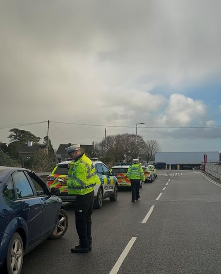 None of the 41 breathalyser tests carried were positive (Picture: Devon and Cornwall Police)