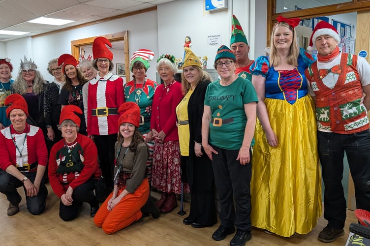 The staff and volunteers who brought festive cheer to a hundred people (Picture: Aaron Greenaway/Tindle)