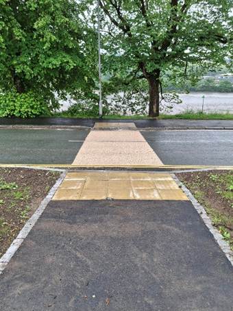 The second phase focused on redesigning the existing crossing and junction at the entrance to Malpas Road from Trafalgar Roundabout to reduce the speed of vehicles entering the road, support safer pedestrian and cycle movements, and create a more attractive entrance to the Truro River Loop