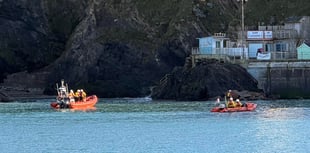 Emergency services scrambled after person was cut off by the tide
