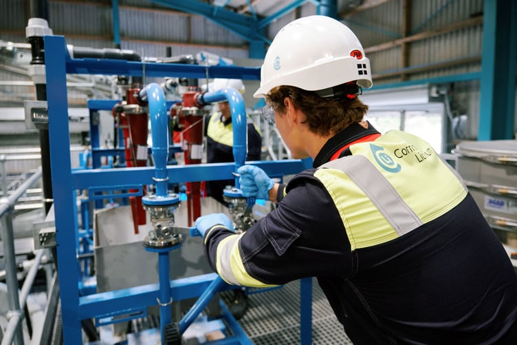Inside the Cornish Lithium Trelavour Demonstration Plant near St Dennis. (Picture: Cornish Lithium)