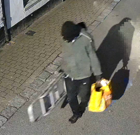 Devon and Cornwall Police are keen to trace this individual as they look to investigate a spate of criminal damage incidents in South East Cornwall over the festive period