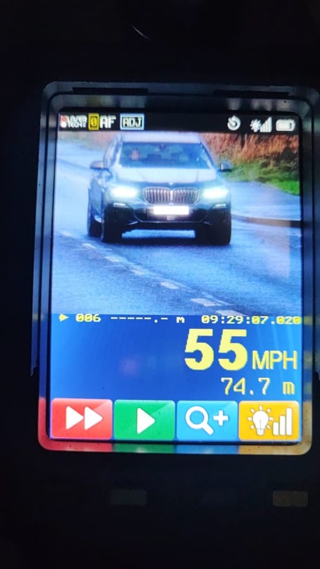 One driver was caught driving 55mph (Picture: Devon and Cornwall Police)