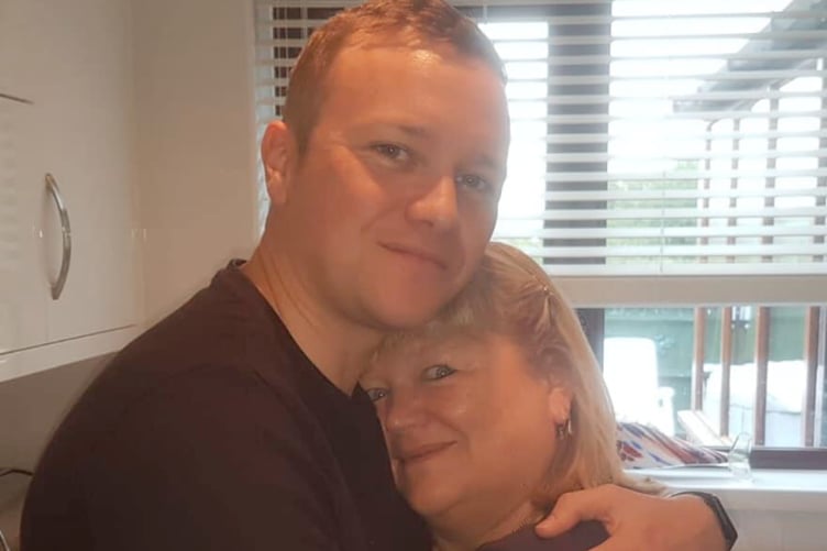 Helen Saltern with her son Ryan