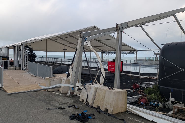 Part of the roof has been ripped off (Picture: Warren Wilkins)