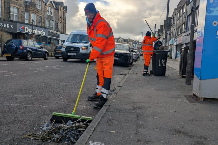Council staff have been out in force clearing up the damage in Cliff Road (Picture: Warren Wilkins)