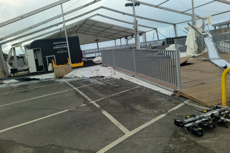 Staff have been busy clearing up the damage (Picture: Warren Wilkins)