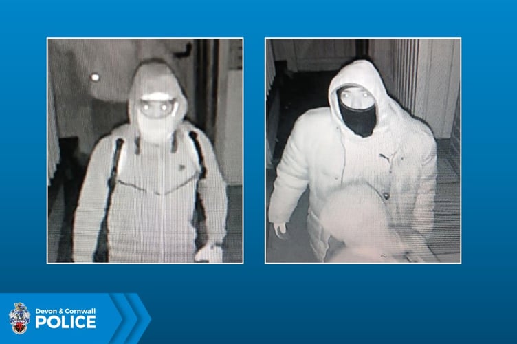 Police have released images of the two suspects (Picture: Devon and Cornwall Police)