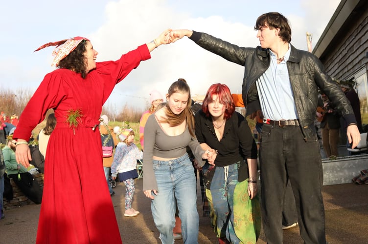 The wassail aims to ward off evil spirits that may be lurking through banging, crashing and music