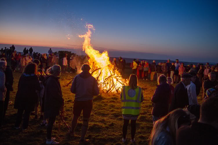 Every year, a Midsummer bonfire lighting takes place at the monument (Picture: Mike Davey)