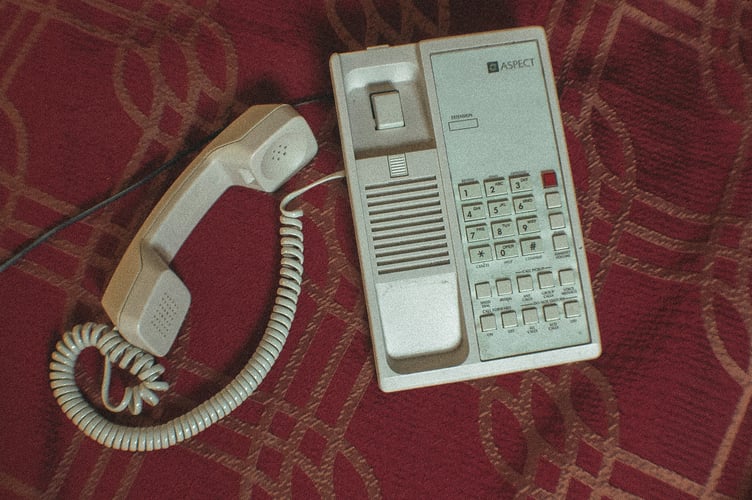 Corded push-button phone